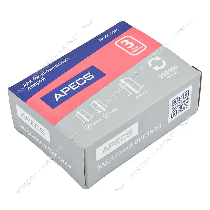 Задвижка дверная Apecs L-0126-CR                                                                    