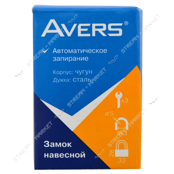 Замок навесной Avers  PD-01-32                                                                      