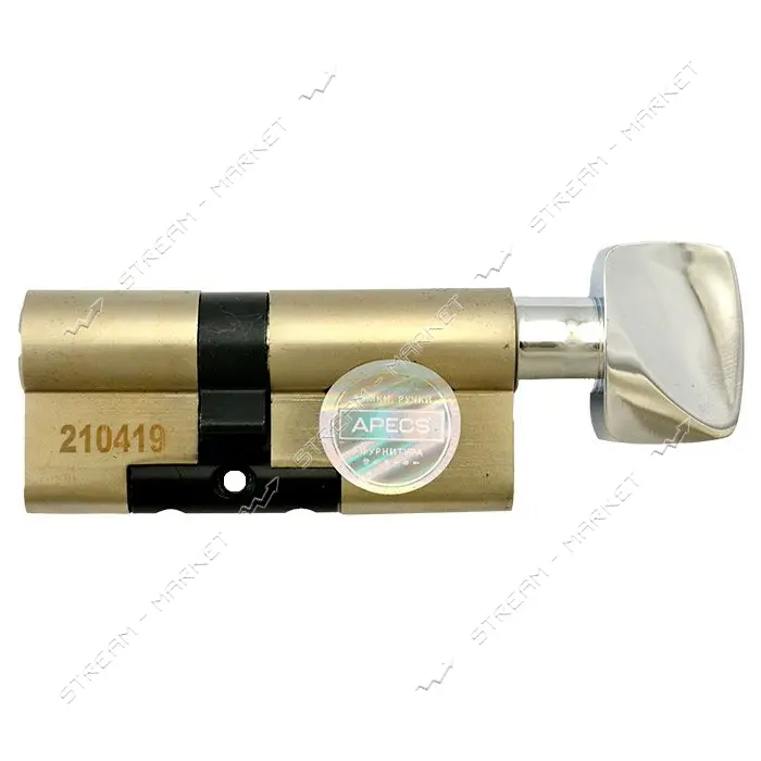 Секрет латунный Apecs Premier-XR 70-С15 G 30/40С лазерный ключ/поворот 5 ключей золото