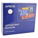 Секрет латунный Apecs Premier XR 90-С15 50/40С лазер ключ/поворот 5 ключей никель