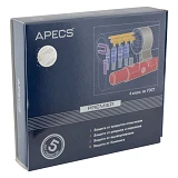 Секрет латунный Apecs Premier-XR 100-C15-Ni 45/55C лазерный ключ/поворот 5 ключей никель            