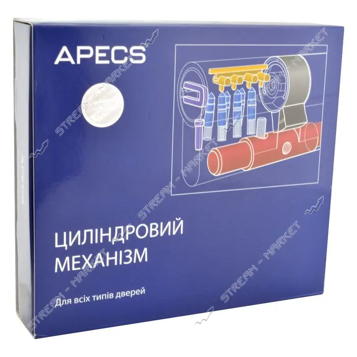 Секрет латунный Apecs Premier XR 110-С15-Ni 55/55 лазерный ключ/поворот 5 ключей никель             