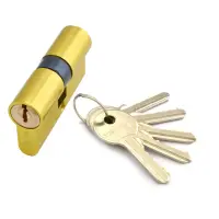 Секрет алюминиевый Vanger EL-60-G 30/30 английский ключ/ключ 5 ключей золото