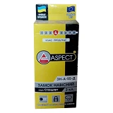 Замок навесной Aspect ЗН-А-55-П-Д 3 ключа длинная дужка алюминий серебро                            
