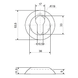 Накладка под цилиндр Apecs Code Deco DP-C-14- GRF графит