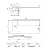 Ручка на розетках Code Deco H-14092-А-GRF графит                                                    