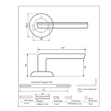 Ручка на розетках Code Deco H-14105-А-BLM матовая черная                                            