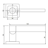 Ручка на розетках Code Deco H-22050-А-GRF графит