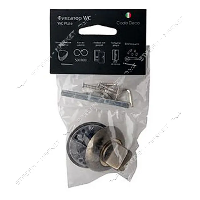Фиксатор круглый Apecs Code Deko WC-1403-АВ бронза                                                  