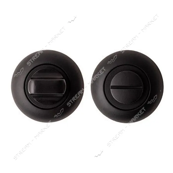 Фиксатор круглый Apecs Code Deko WC-1403-BLM матовый черный                                         