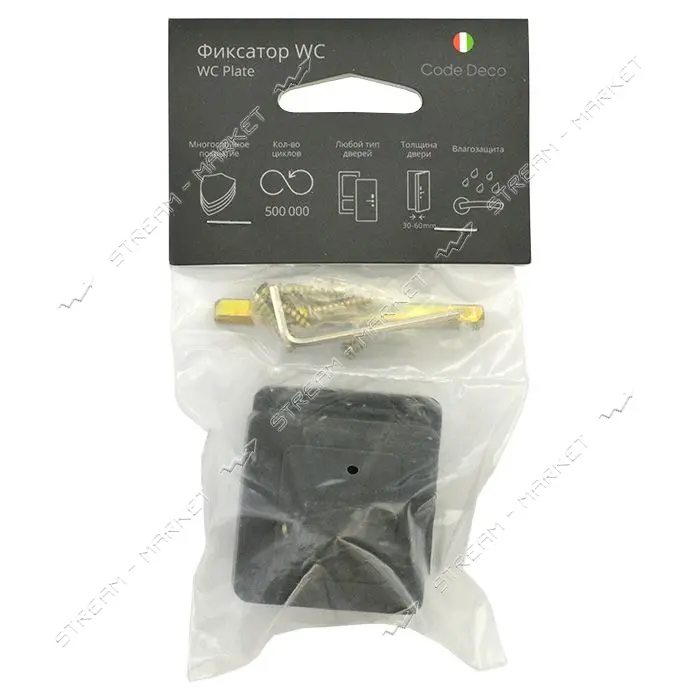 Фиксатор квадратный Apecs Code Deko WC-2207-BLM                                                     