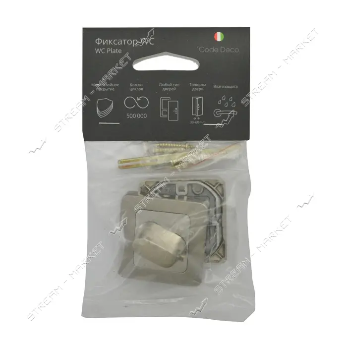Фиксатор квадратный Apecs Code Deko WC-2207-Nis сатин