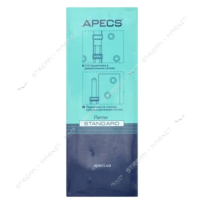 Петля стальная Apecs съемная 100х75-B-GRF графит L                                                  