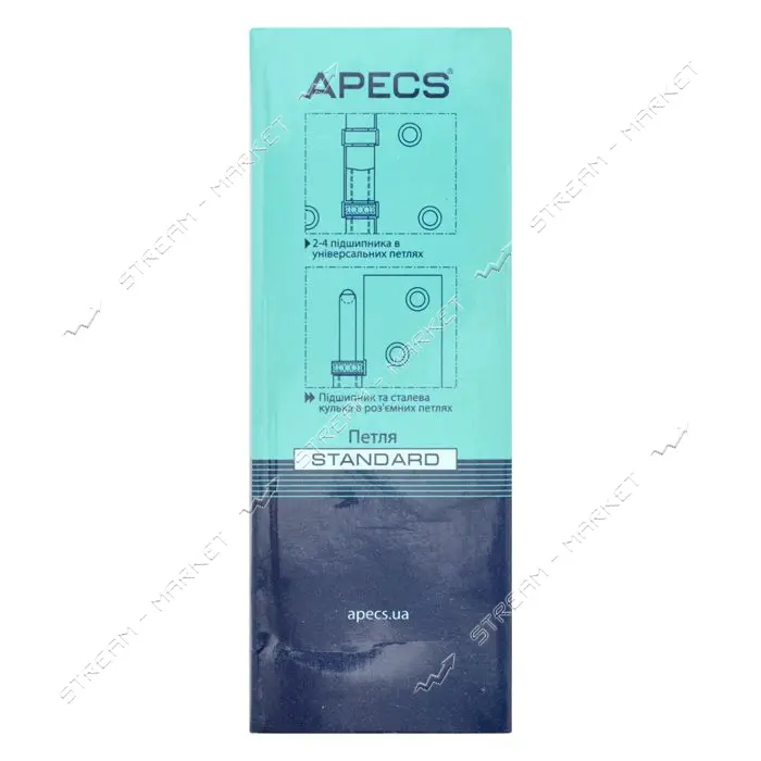 Петля стальная Apecs съемная 100х75-B-Steel-GRF графит R                                            