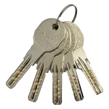 Секрет латунный Apecs Premier-QM-60-C- Ni 30/30 лазерный ключ/поворот 5 ключей никель               