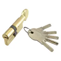 Секрет латунный Apecs Premier-QM-70-C- G 30/40С лазерный ключ/поворот 5 ключей золото               