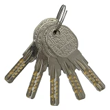 Секрет латунный Apecs Premier QM-80-C- Ni 45С/35 лазерный поворот/ключ 5 ключей никель