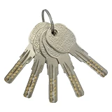 Секрет латунный Apecs Premier QM-90-C-Ni 50C/40 лазерный поворот/ключ 5 ключей золото               