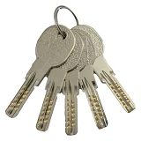 Секрет латунный Apecs Premier-QM-90-Ni 45/45 лазерный ключ/ключ 5 ключей никель                     