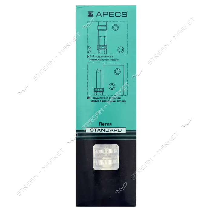 Петля стальная Apecs 125х75-B4-Steel-AB                                                             