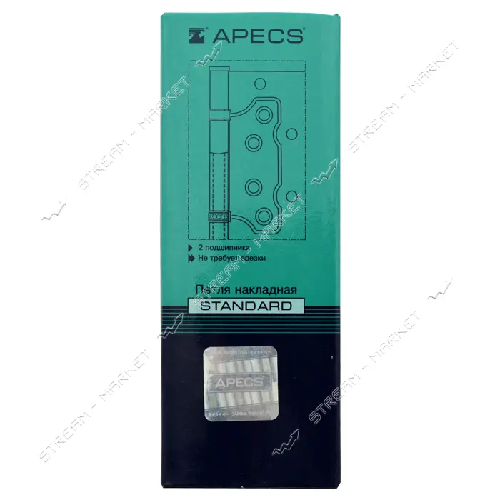 Петля накладная Apecs 100х63х2-B2-Steel-CR Бабочка