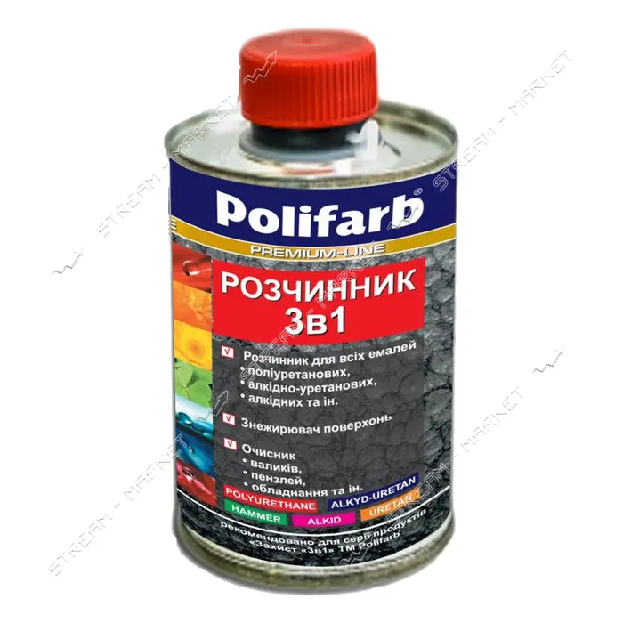 Растворитель Polifarb 3в1 0.4л