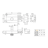 Замок накладной Kale 2001A 3M 70мм                                                                  