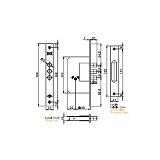 Замок врезной Kale 189/3MF 5 ключей крестообразный