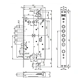 Замок врезной KALE 456 L