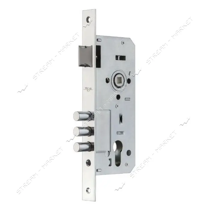 Корпус врезного замка YU-TL 8545-3R CP межцентр 85мм техупаковка без ответки хром