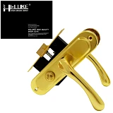Ручка-защелка на планке плюс поворотник HI-Luke BK18G золото                                        