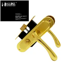 Ручка-защелка на планке плюс поворотник HI-Luke BK18G золото                                        