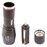 Фонарик с регулировкой фокуса Master-Tool 94-0819 5 режимов 130x38x28мм CREE XM-L T6 LED 3xAAA      