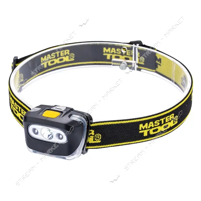 Фонарь налобный Master-Tool 94-0813 4 режима 55x35x40мм CREE XT-E WHITE LED 2xRED LED