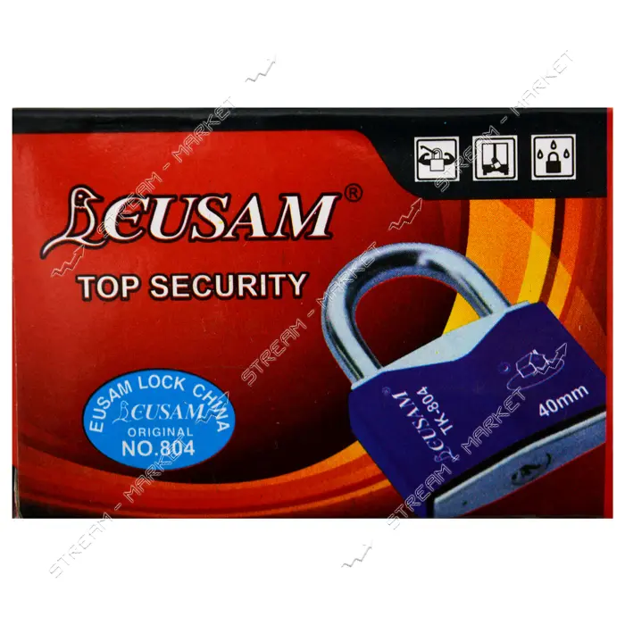 Замок навесной Gusam 40(38мм) цветной