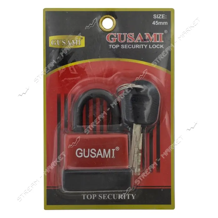 Замок навесной Gusami цветной 45мм ассорти