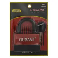 Замок навесной Gusami цветной 75 мм ассорти                                                         