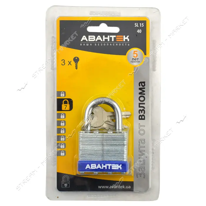 Замок навесной Авантек SL-1540