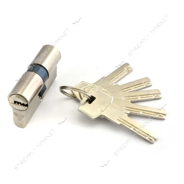 Секрет алюминиевый Kedr М70 ZN 35/35 лазерный ключ/ключ ALU 5 ключей никель