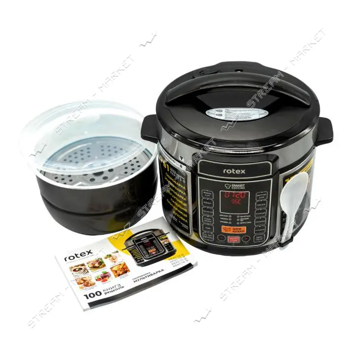 Мультиварка-скороварка Rotex REPC73-B 900Вт 5л