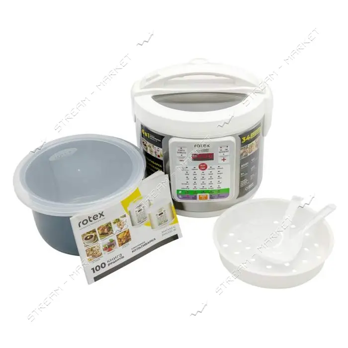 Мультиварка Rotex RMC532-W 900Вт 5л 31 программа мраморная чаша