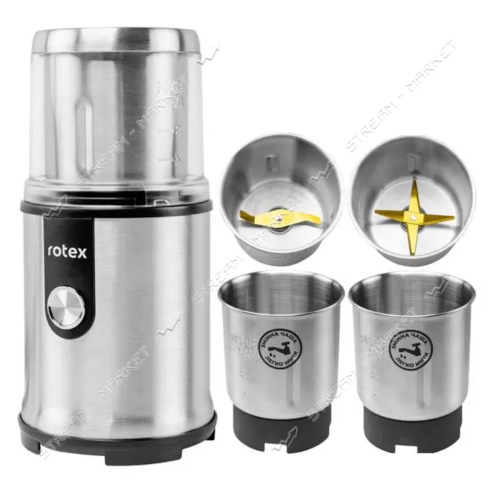 Кофемолка Rotex RCG310-S MultiPro 300Вт 100грам металл