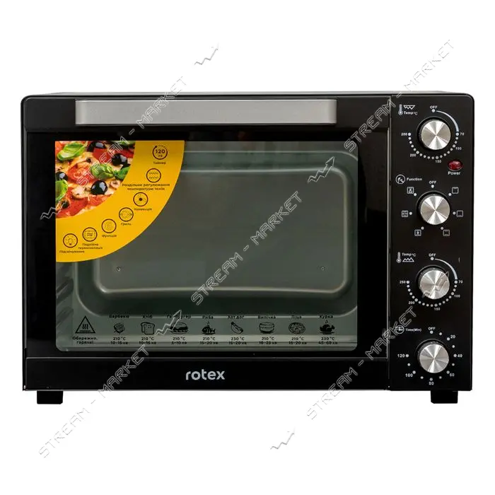 Электродуховка Rotex ROT650-B 2000Вт 60л таймер гриль конвекция подсветка
