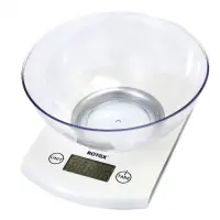 Весы кухонные Rotex RSK18-P электронные 5кг ж/к дисплей сенсорное управление чаша пластиковая       