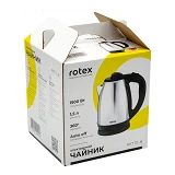 Электрочайник Rotex RKT10-B 1500Вт 1.5л поворот на 360 скрытый нагревательный элемент нержавейка
