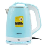 Электрочайник Rotex RKT25-B 1500Вт 2л пластик/нержавейка двойные стенки                             