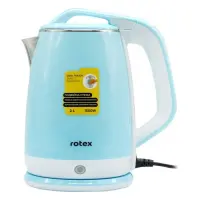 Электрочайник Rotex RKT25-B 1500Вт 2л пластик/нержавейка двойные стенки                             