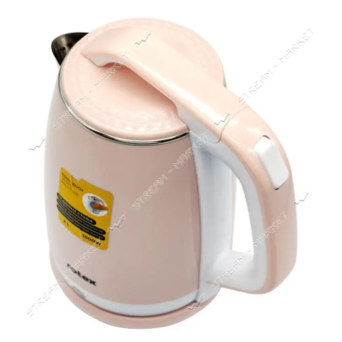 Электрочайник Rotex RKT25-P 1500Вт 2л пластик/нержавейка двойные стенки                             