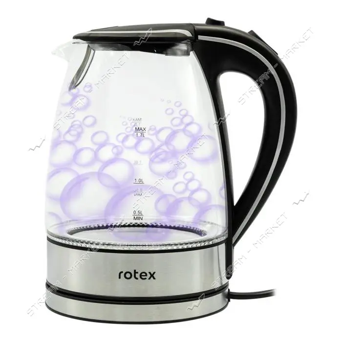 Электрочайник Rotex RKT82-G стекло 2200Вт 1.7л                                                      