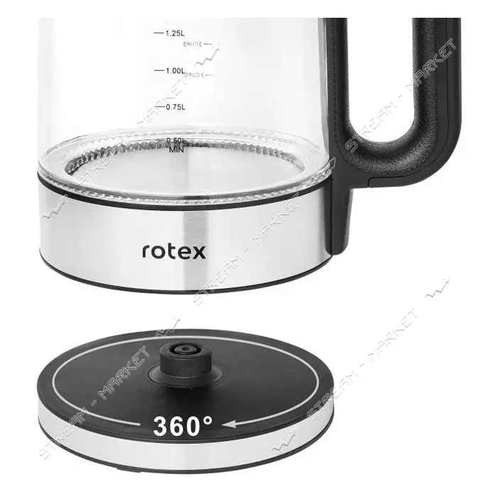 Электрочайник Rotex RKT84-GS 2200Вт 1.7л стекло                                                     